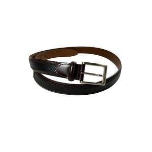 Johnson And Murphy Two Toned Leather Belt Brown Black Buckle Size 40